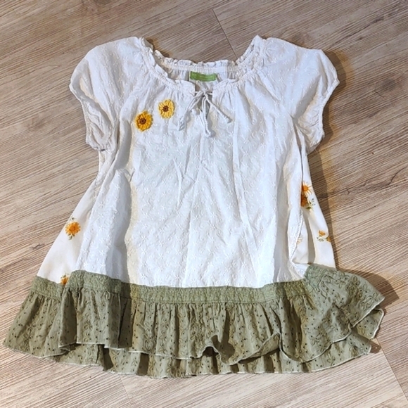 Hamsa Embroidered and Patchwork Artisan Cotton Tunic Shirt Size Medium - Picture 2 of 12